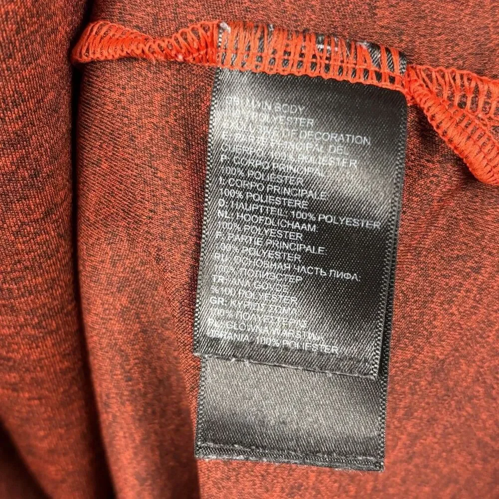 The North Face T-Shirt Mens Medium Flash Dry Red Orange Short Sleeve Band Light